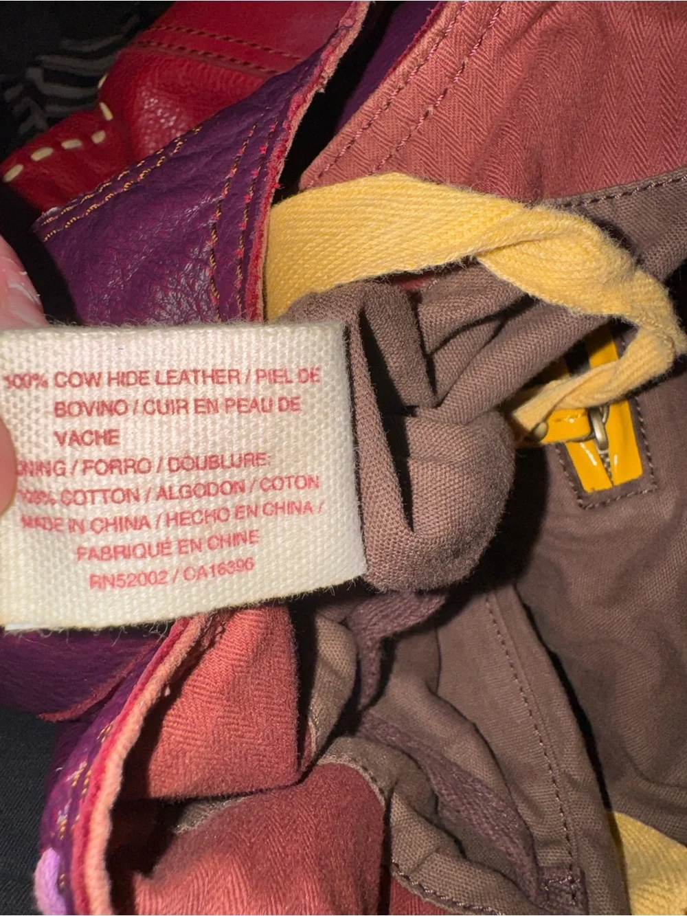Lucky Brand Ombre Purple and Pink Leather Shoulder Bag